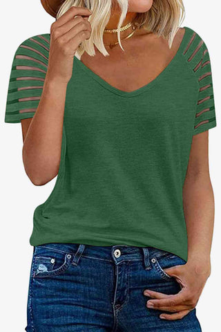 V-Neck Raglan Sleeve Tee